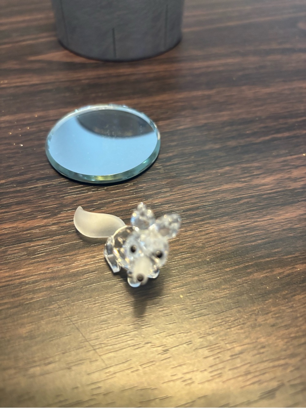 Swarovski Crystal Clear Fox Figurine with Frosted Tail